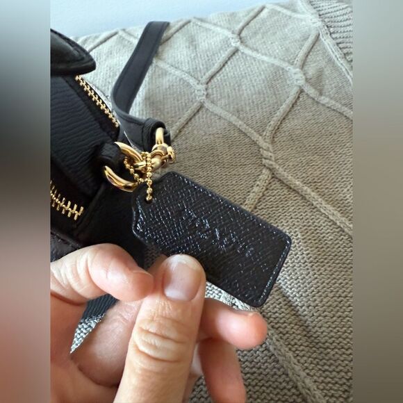 Coach Serena Satchel Crossbody Bag Top Handle Saffiano Leather Black 1589 Small - Picture 5 of 16